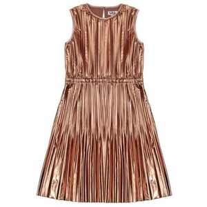 MIA NEW YORK Metallic Pleated Dress